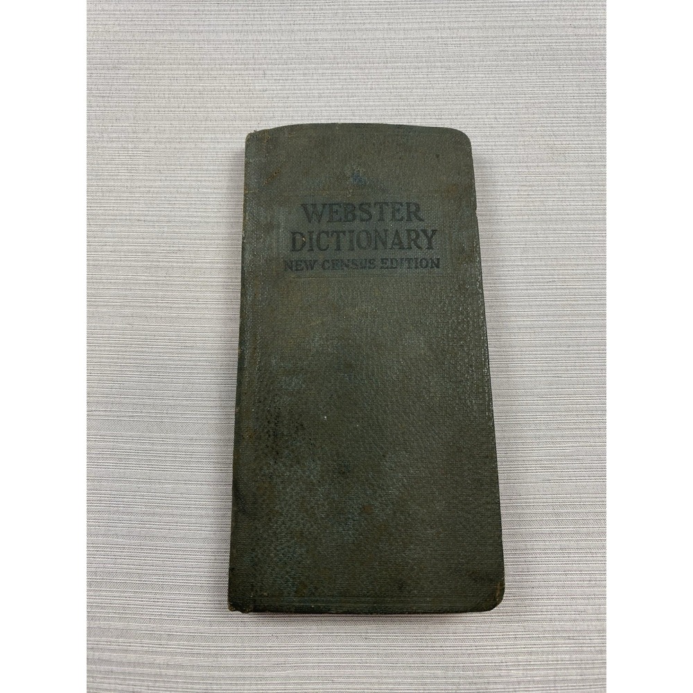 Websters Vest Pocket Dictionary Self Pronouncing Vintage 1935 New Census Edition